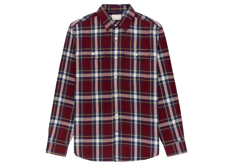 Aime Leon Dore Plaid Cotton Shirt Red