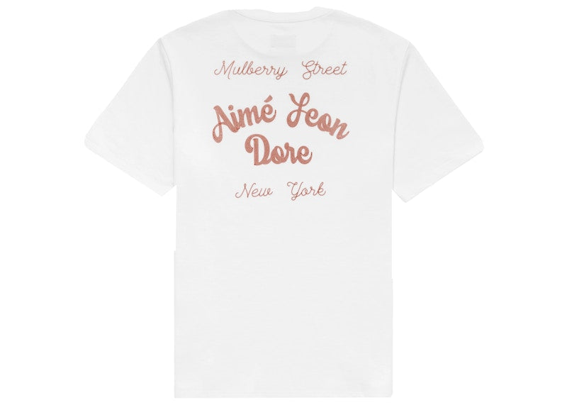 Aime Leon Dore Printed Chain Stitch Tee White
