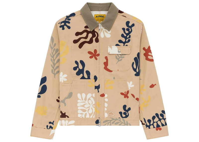 Aime Leon Dore Printed Cutout Workwear Jacket Tan
