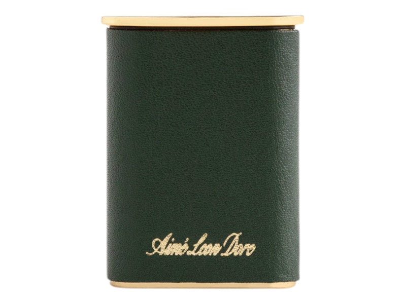 Aime Leon Dore Queens Crest Leather Portable Ashtray Green/Gold