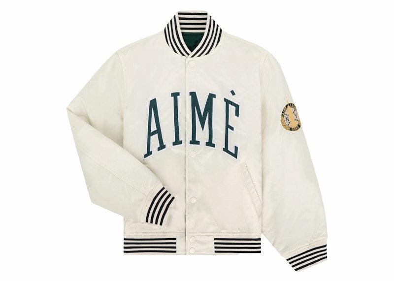 Aime Leon Dore Reversible Varsity Jacket Cream/Green