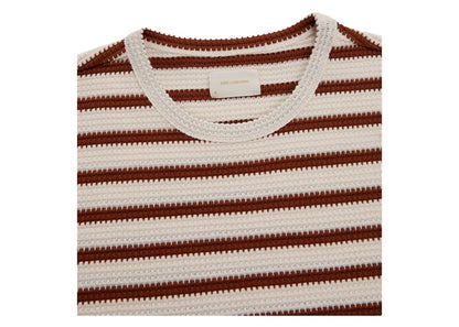 Aime Leon Dore Striped Jacquard Long-Sleeve Tee Cream/Brown