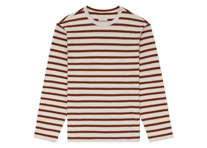 Aime Leon Dore Striped Jacquard Long-Sleeve Tee Cream/Brown