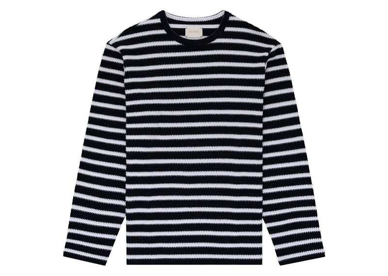 Aime Leon Dore Striped Jacquard Long-Sleeve Tee White/Navy