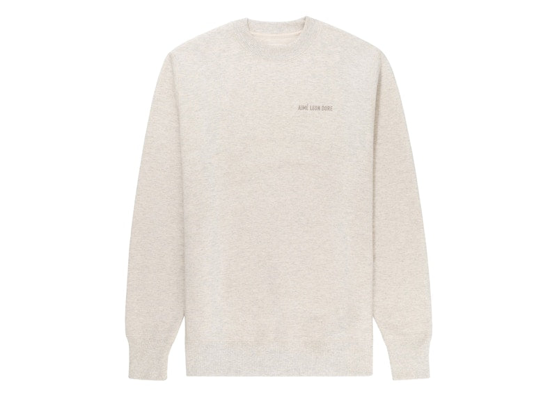 Aime Leon Dore Tonal Logo Crewneck Sweatshirt Oatmeal