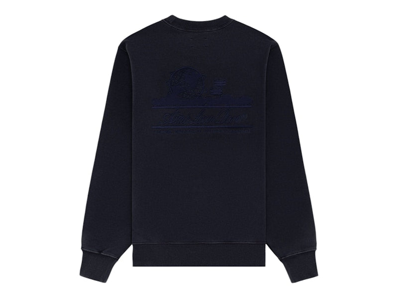 Aime Leon Dore Tonal Unisphere Crewneck Sweatshirt Navy