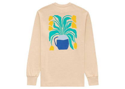 Aime Leon Dore Tulips Long-Sleeve Graphic Tee Tan