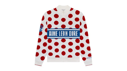 Aime Leon Dore WINDSTOPPER Polka Dot Knit Cycling GORE-TEX Jersey Cream/Blue