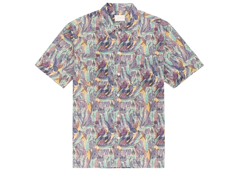 Aime Leon Dore Watercolor Shirt Multi Purple/Teal