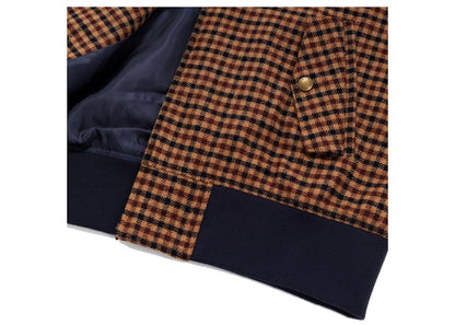 Aime Leon Dore Wool Harrington Jacket Brown Gingham