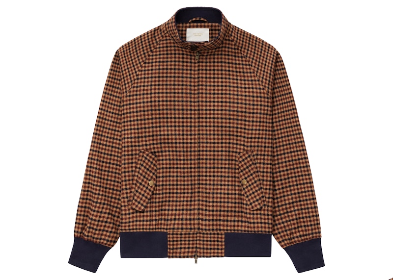 Aime Leon Dore Wool Harrington Jacket Brown Gingham