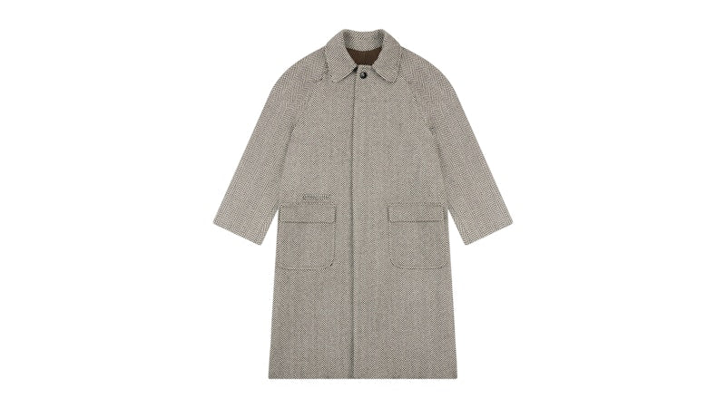Aime Leon Dore Wool Herringbone Overcoat Brown