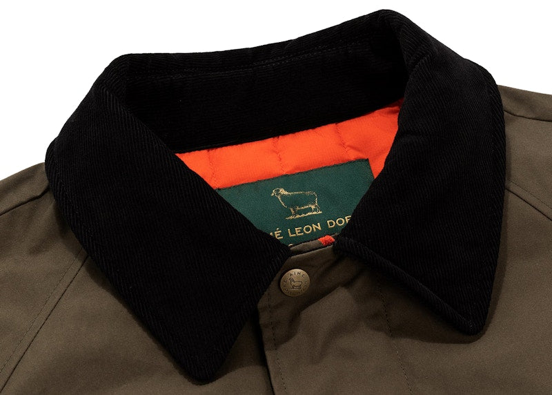Aime Leon Dore Woolrich Waxed Topcoat Green