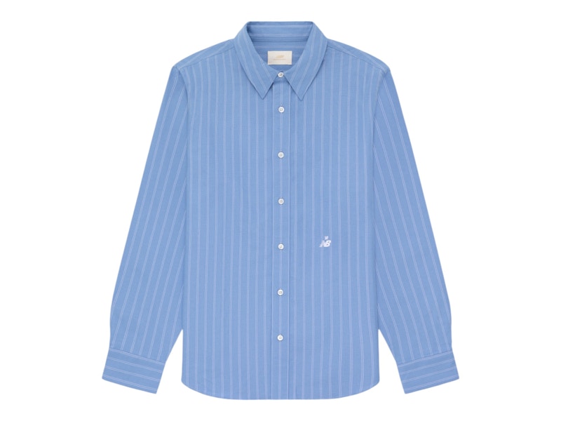 Aime Leon Dore x New Balance 997 Striped Oxford Shirt Blue