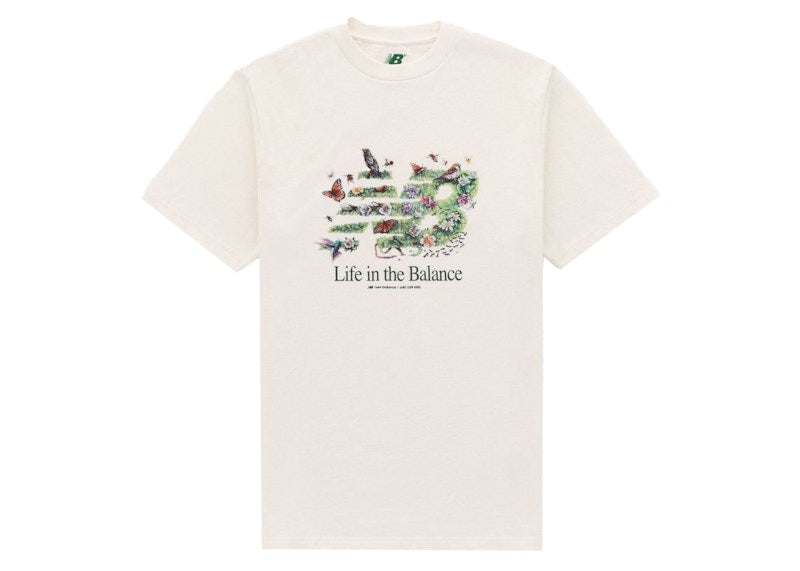 Aime Leon Dore x New Balance Life In The Balance Graphic Tee Off-White