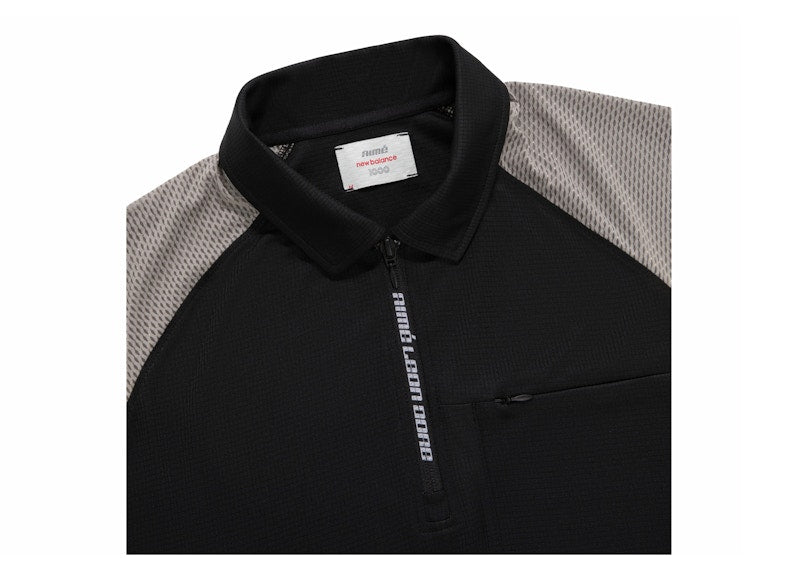 Aime Leon Dore x New Balance Zip Polo Black