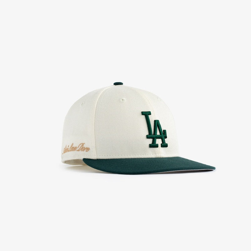 Aime Leon Dore x New Era Dodgers Hat Ivory/Dark Green