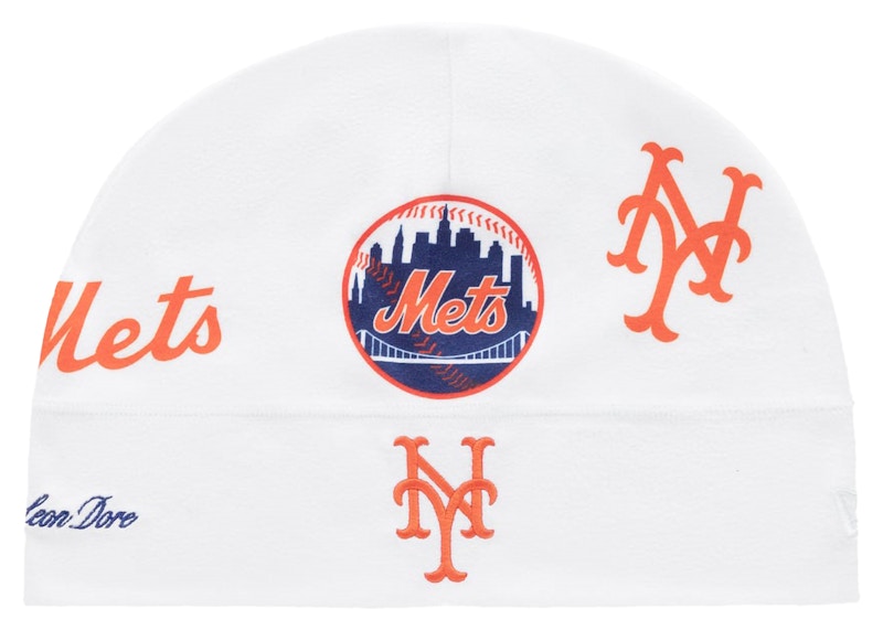 Aime Leon Dore x New Era Mets Fleece Skull Cap White