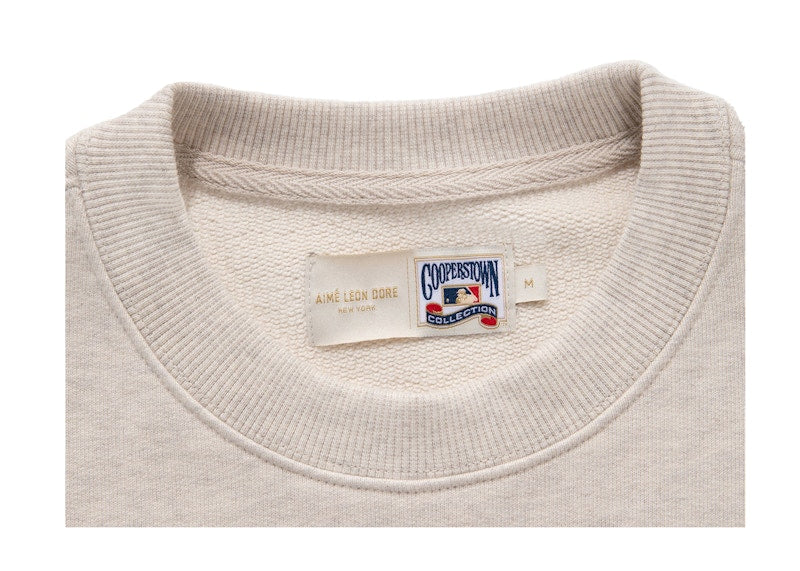 Aime Leon Dore x New York Mets Chainstitch Crewneck Sweatshirt Oatmeal Grey