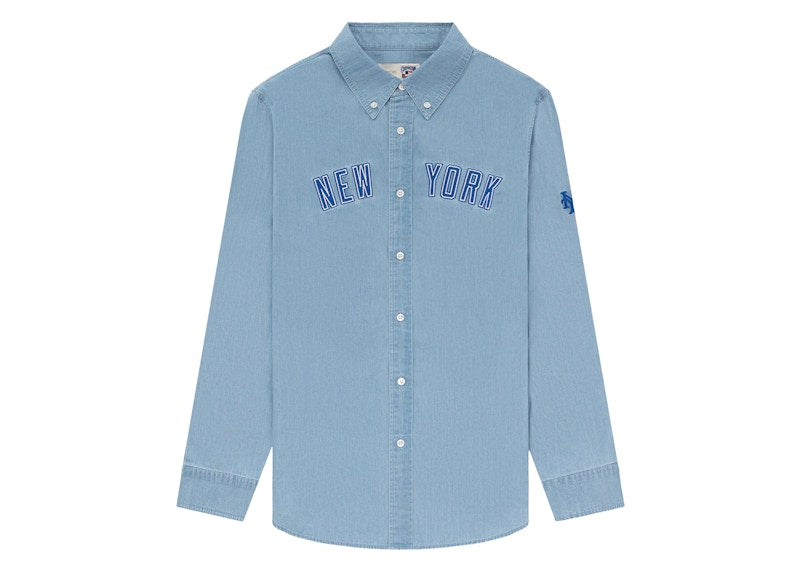 Aime Leon Dore x New York Mets Chambray Shirt Light Wash