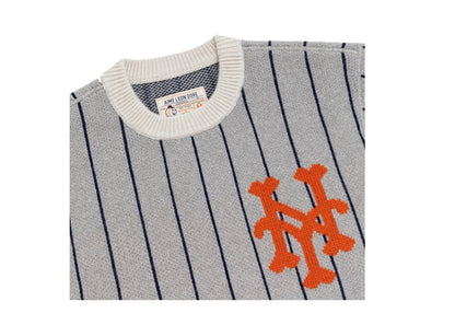 Aime Leon Dore x New York Mets Pinstripe Sweater Grey Stripe