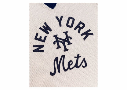 Aime Leon Dore x New York Mets Short-Sleeve Knit Sweater Cream