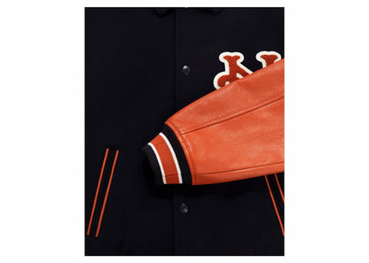 Aime Leon Dore x New York Mets Varsity Jacket Navy/Orange