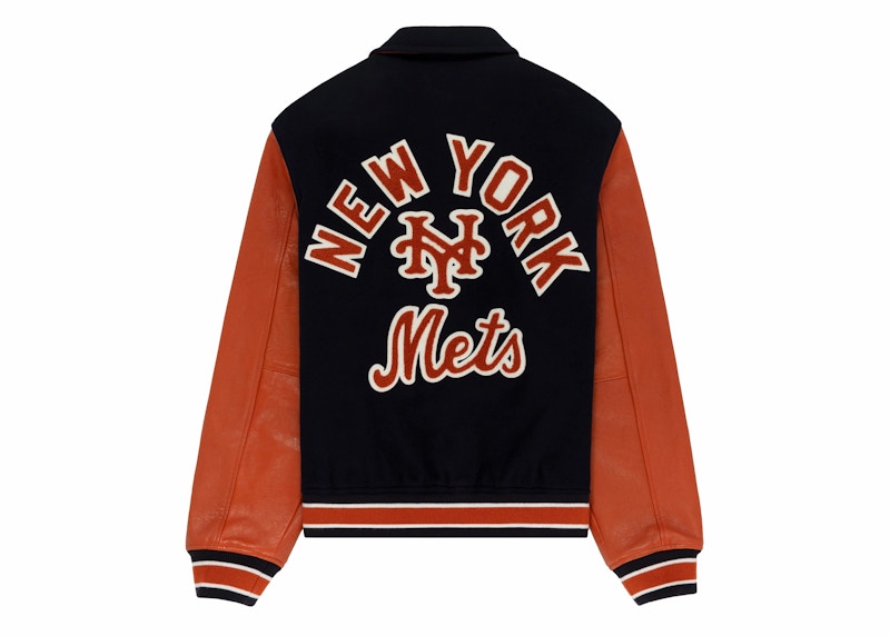 Aime Leon Dore x New York Mets Varsity Jacket Navy/Orange
