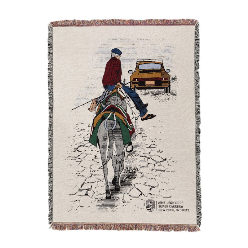 Aime Leon Dore x Porsche 911SC Pappou Throw Blanket Multi