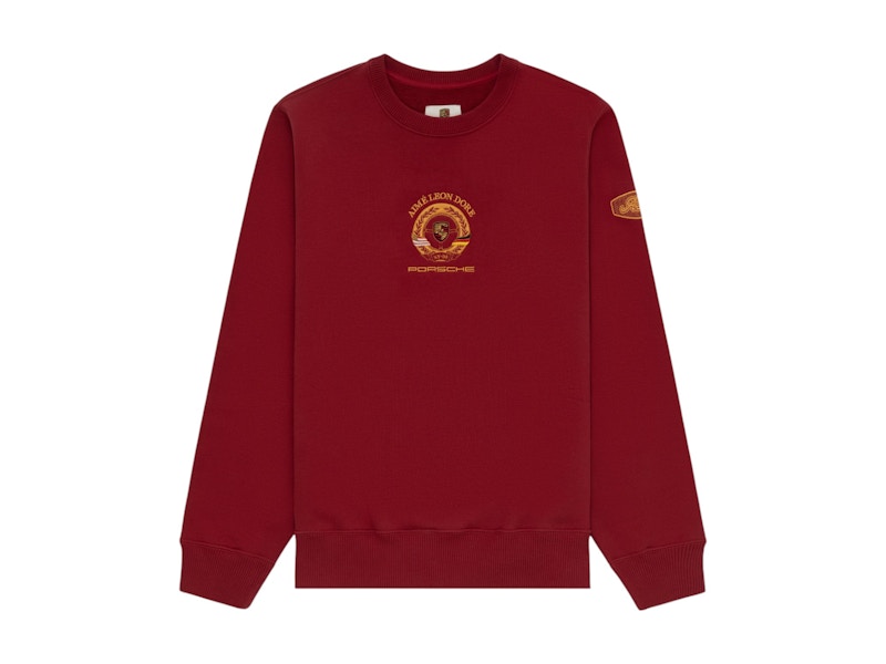 Aime Leon Dore x Porsche 993 Turbo Embroidered Crewneck Sweatshirt Merlot