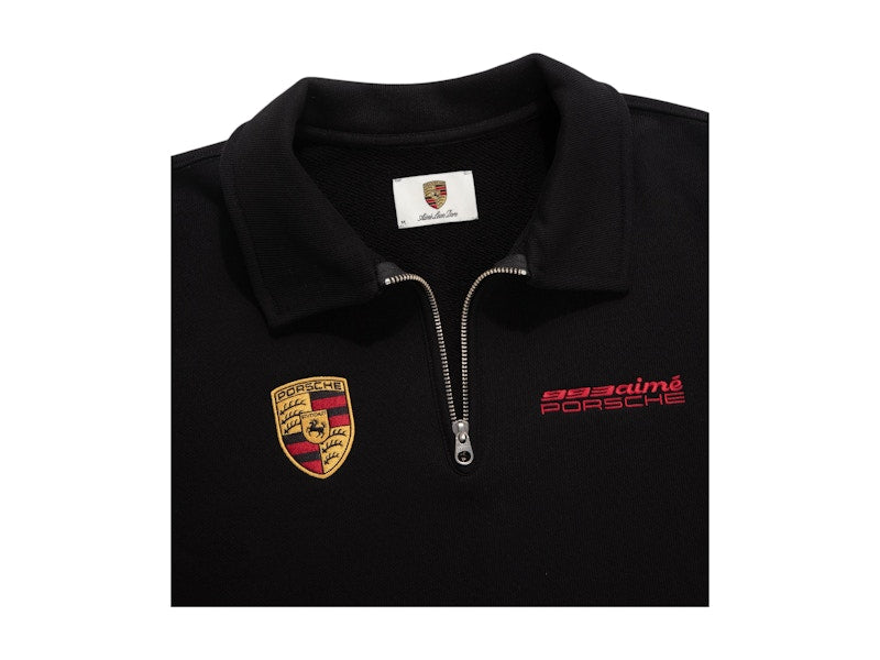 Aime Leon Dore x Porsche 993 Turbo Mechanic Quarter Zip Pullover Jet Black
