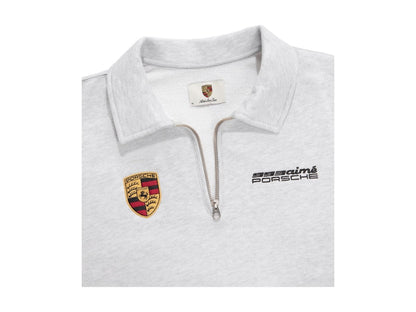 Aime Leon Dore x Porsche 993 Turbo Mechanic Quarter Zip Pullover Silver Mix