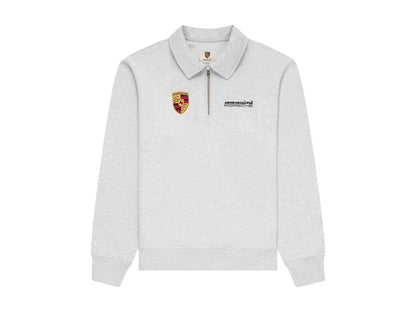 Aime Leon Dore x Porsche 993 Turbo Mechanic Quarter Zip Pullover Silver Mix