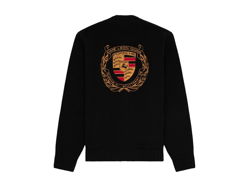 Aime Leon Dore x Porsche 993 Turbo Wreath Full-Zip Sweater Black