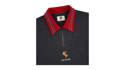 Aime Leon Dore x Porsche Jacquard Collar Quarter Zip Pullover Grey