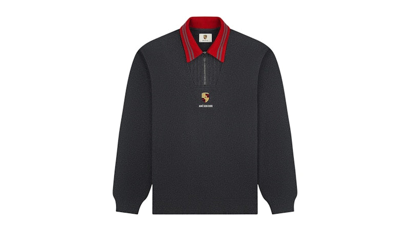 Aime Leon Dore x Porsche Jacquard Collar Quarter Zip Pullover Grey