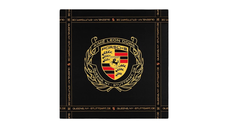 Aime Leon Dore x Porsche Silk Bandana Black