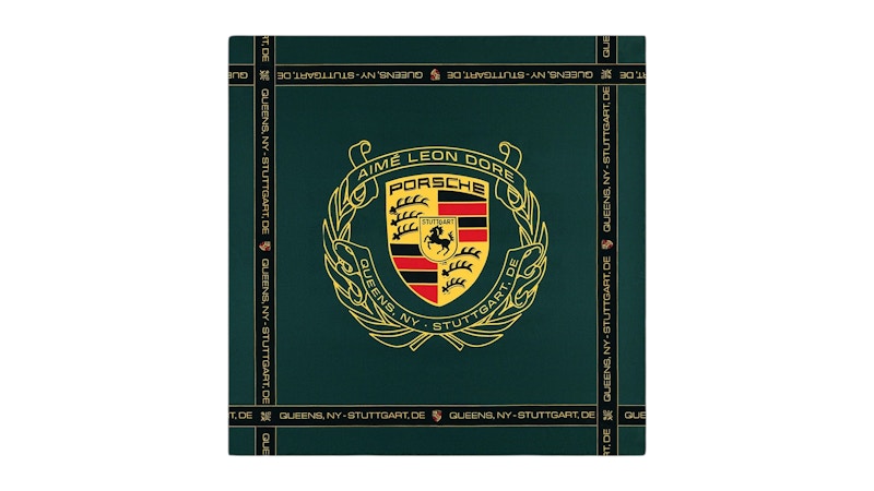 Aime Leon Dore x Porsche Silk Bandana Green