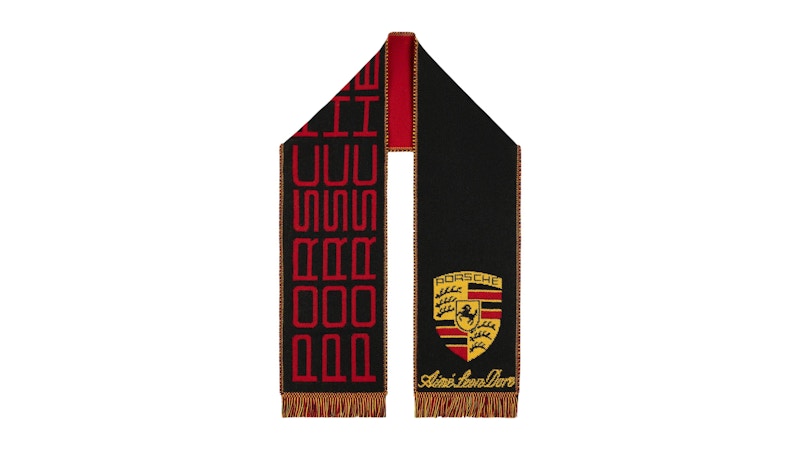 Aime Leon Dore x Porsche Wool Racing Scarf Black