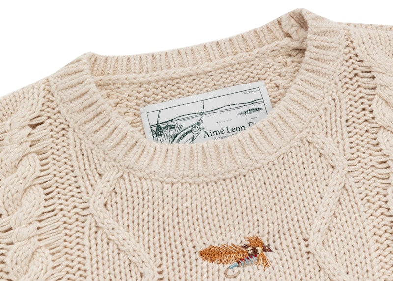 Aime Leon Dore x Woolrich Flies Sweater Cream