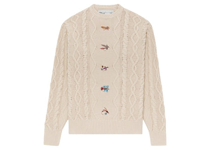 Aime Leon Dore x Woolrich Flies Sweater Cream