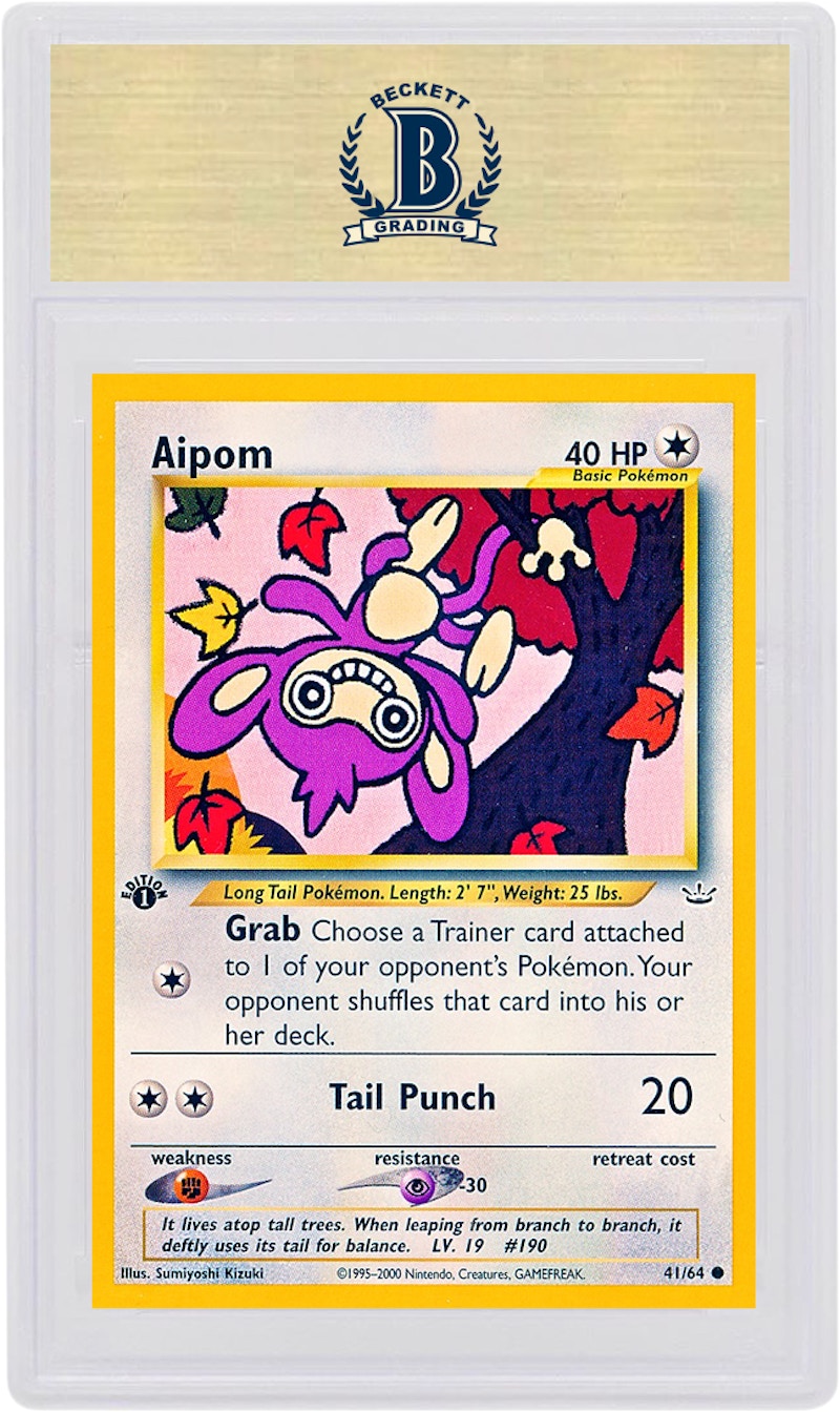 Aipom 2001 Pokemon TCG Neo Revelation 1st Edition #41/64 (PSA or BGS Graded)