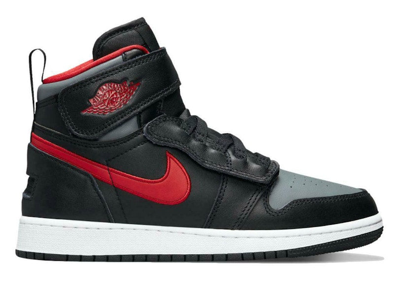 Jordan 1 High FlyEase Black Gym Red Smoke Grey (GS)