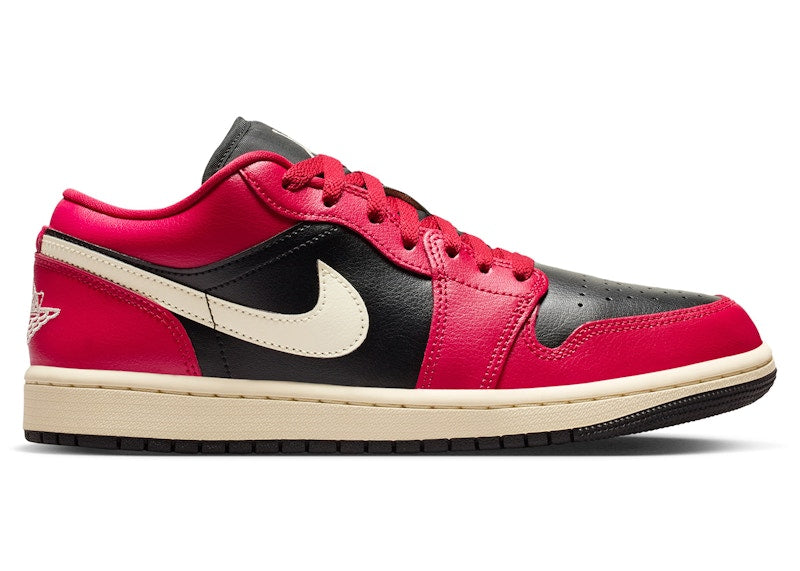 Jordan 1 Low Mystic Hibiscus Black (Women's)