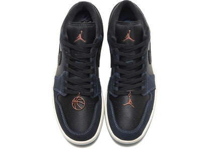 Jordan 1 Low SE Black Dark Obsidian Snakeskin (Women's)