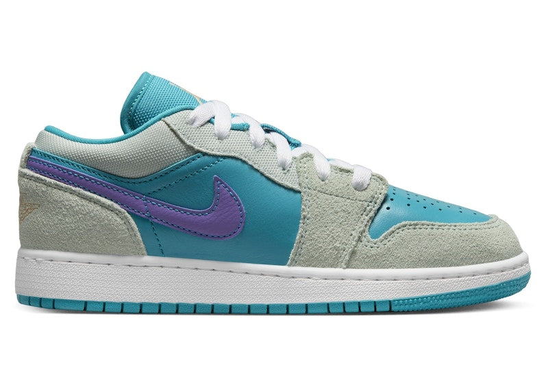 Jordan 1 Low SE Pistachio Frost Aquatone Psychic Purple Celestial Gold (GS)