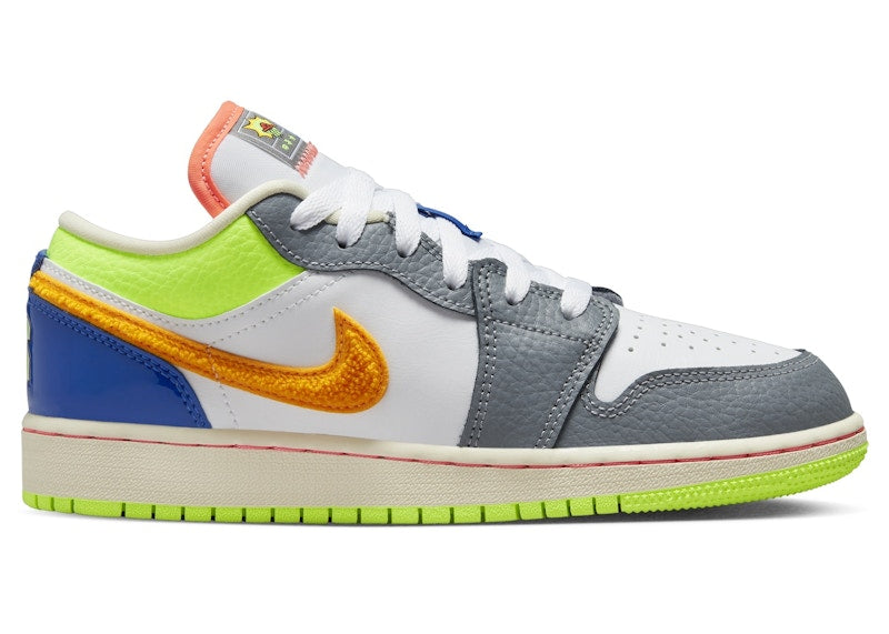 Jordan 1 Low White Coconut Milk Ghost Green Laser Orange (GS)