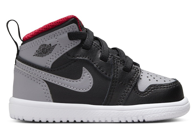Jordan 1 Mid ALT Black Fire Red White Cement Grey (TD)