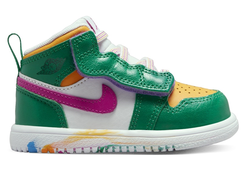 Jordan 1 Mid ALT Malachite White University Gold Active Pink (TD)