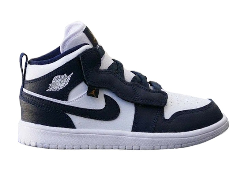 Jordan 1 Mid Alt White Metallic Gold Obsidian (PS)